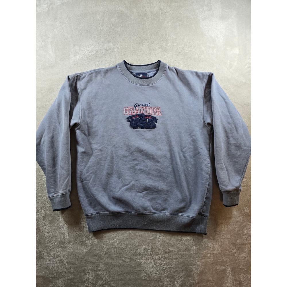 Vintage Sweatshirt Mens L Fit M Greatest Grandpa in the Whole USA MC Sport